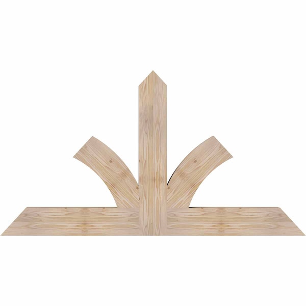 Ekena Millwork Richland Smooth Timber Gable Bracket, Douglas Fir, 60"W x 32"H x 3 1/2"D x 5 1/2"F, 13/12 Pitch GBW060X32X0406RIC00SDF - main